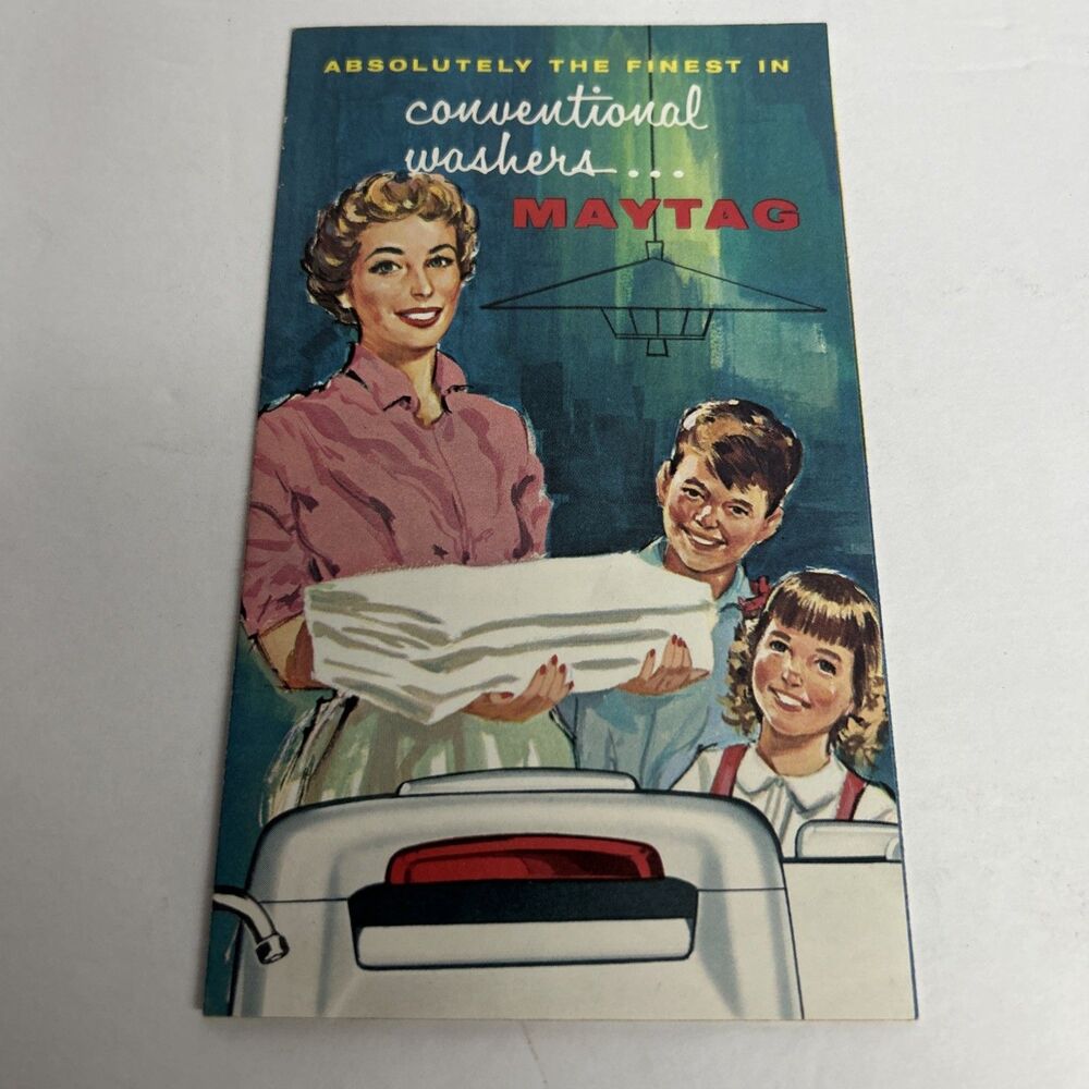 Original Vintage 1950s Maytag Conventional Washers Pamphlet